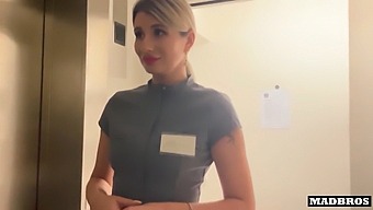 Ukrainian Maid Discovered Stealing And Severely Penetrated In The Restroom!
