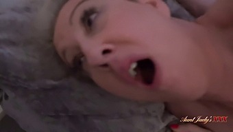 British Stepmom Maggie Moon Gets Caught In The Act Of Masturbation By Her Stepson