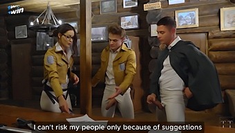 Attack On Titan: Rough Threesome With Hange, Ervin, And Levi In The Survey Corps Office
