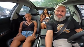 Anâzinha Do Mau Strips Down And Plays Mischievously In A Car On The Streets Of São Paulo