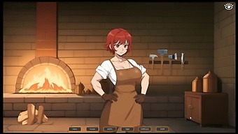 Hentai Game: Tomboy'S Sensual Self-Pleasure In A Heated Forge