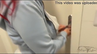 Stepmother Gets Her Ass Fucked In The Bathroom Of A Shop After Coming Home Alone.
